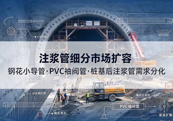 囊谦注浆管细分市场扩容，隧道钢花小导管、PVC 袖阀管、桩基后注浆管需求分化